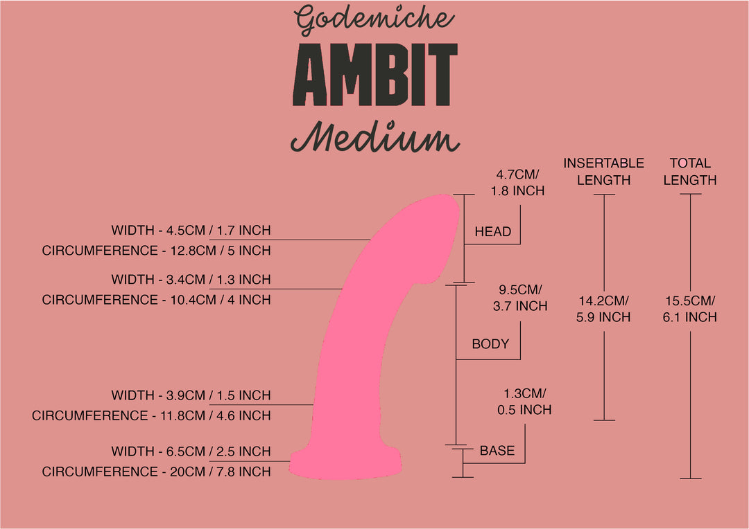 Godemiche Ambit Medium Size Guide
