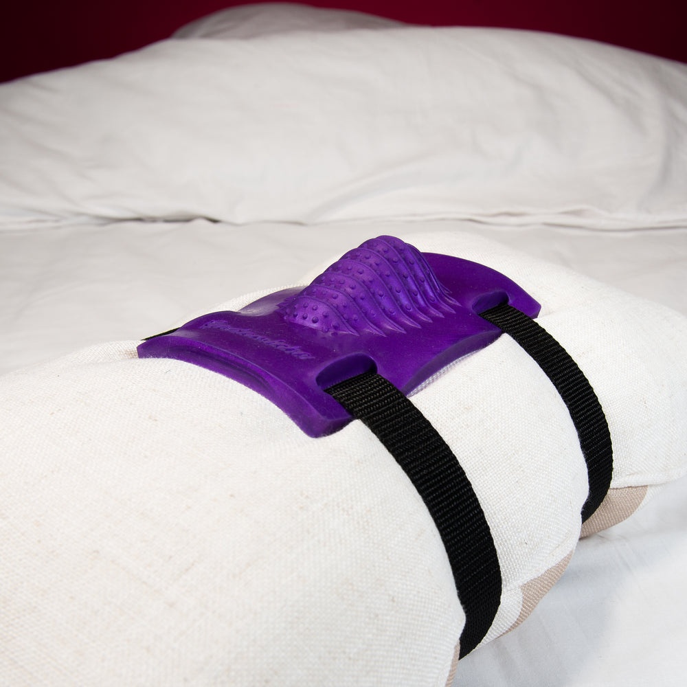 Strap-Down Grinder Sex Toy on Pillow