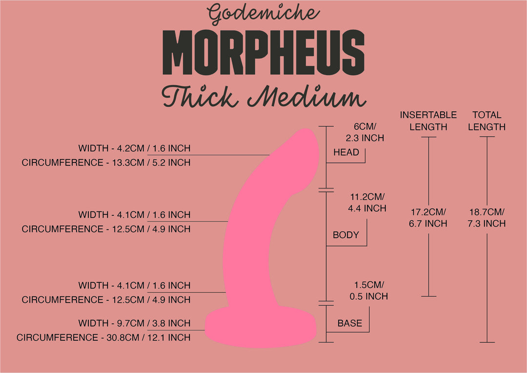 Godemiche Morpheus Dildo Sizes