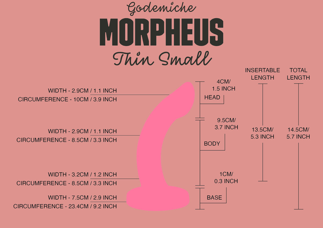 Godemiche Morpheus Thin Small Size Guide