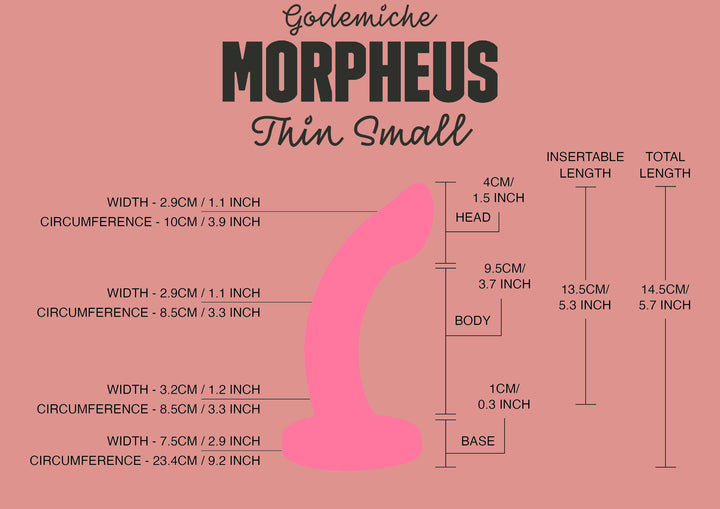 Godemiche Morpheus Thin Small Size Guide