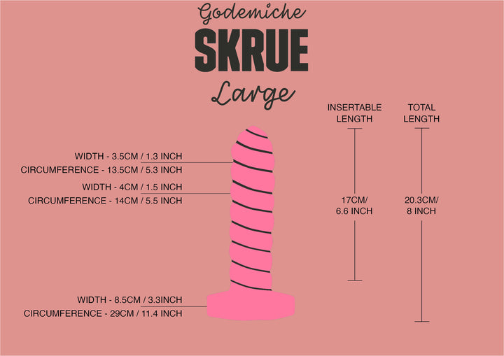 Godemiche Skrue Large Sizes