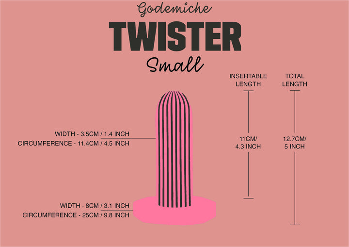 Godemiche Twister Dildo Sizes