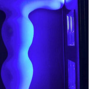 Godemiche Silicone Butt Plug Apex Large Blue UV