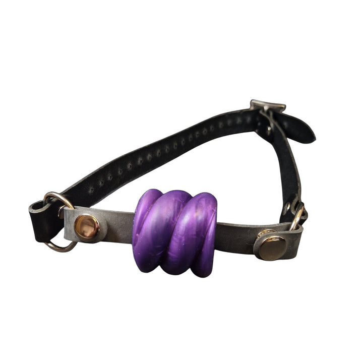 GD24 - Drool Gag - Size Medium -  Medium Firmness - Colour Godemiche Purple