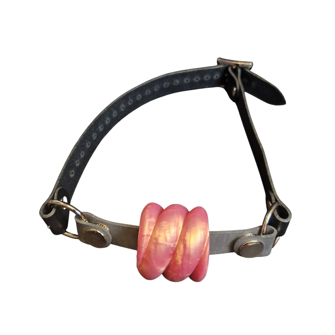 GD29 - Drool Gag - Size Medium -  Medium Firmness - Colour Rose Gold Shimmer