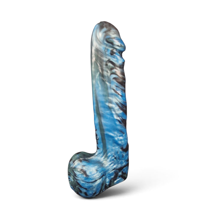 GR06 - Dee Realistic Curved Dildo - Extra Soft Firmness - Size Medium 6"- Vibrating Base - Colour 3 Colour Marble