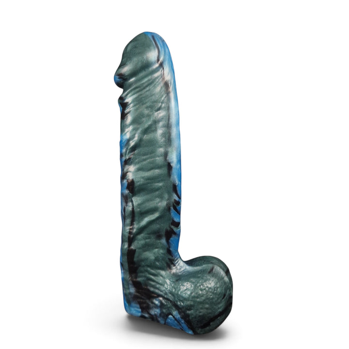 GR14 - Dee Realistic Curved Dildo - Extra Soft Firmness - Size Medium 6"- Vibrating Base - Colour 3 Colour Marble (Copy)