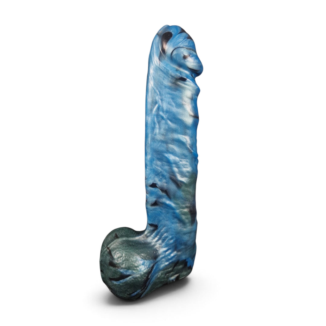 GR14 - Dee Realistic Curved Dildo - Extra Soft Firmness - Size Medium 6"- Vibrating Base - Colour 3 Colour Marble (Copy)