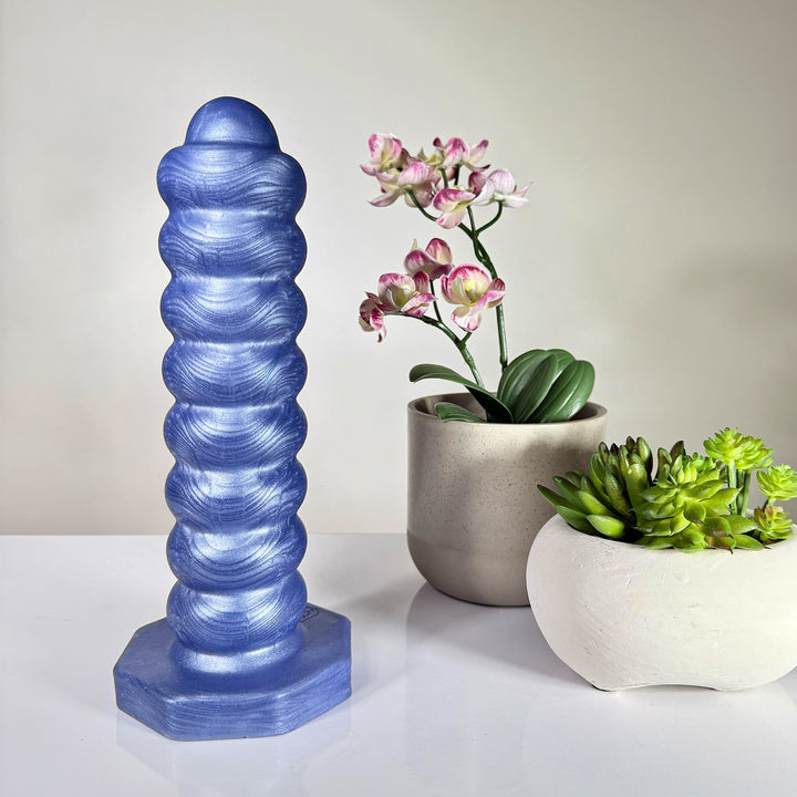 Absolem Dual Density - Ribbed Textured Silicone Dildo