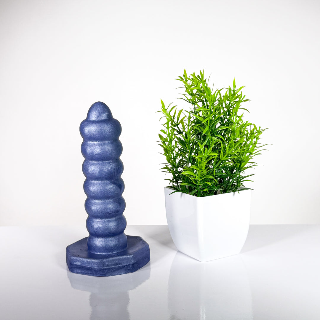 Absolem Dual Density - Ribbed Textured Silicone Dildo