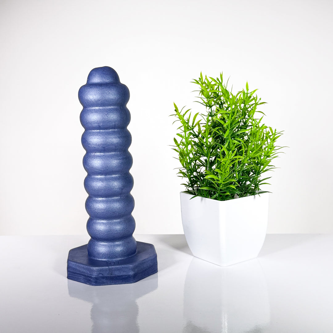 Absolem Dual Density - Ribbed Textured Silicone Dildo