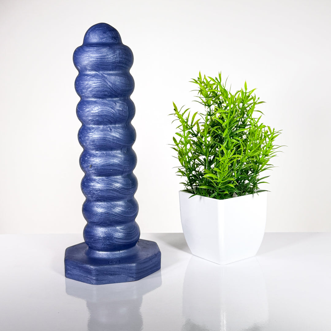 Absolem Dual Density - Ribbed Textured Silicone Dildo