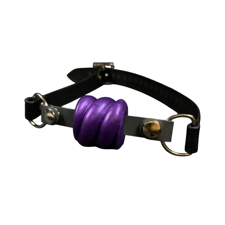 GD54 - Drool Gag  - Size Medium - Medium Firmness - Colour Godemiche Purple