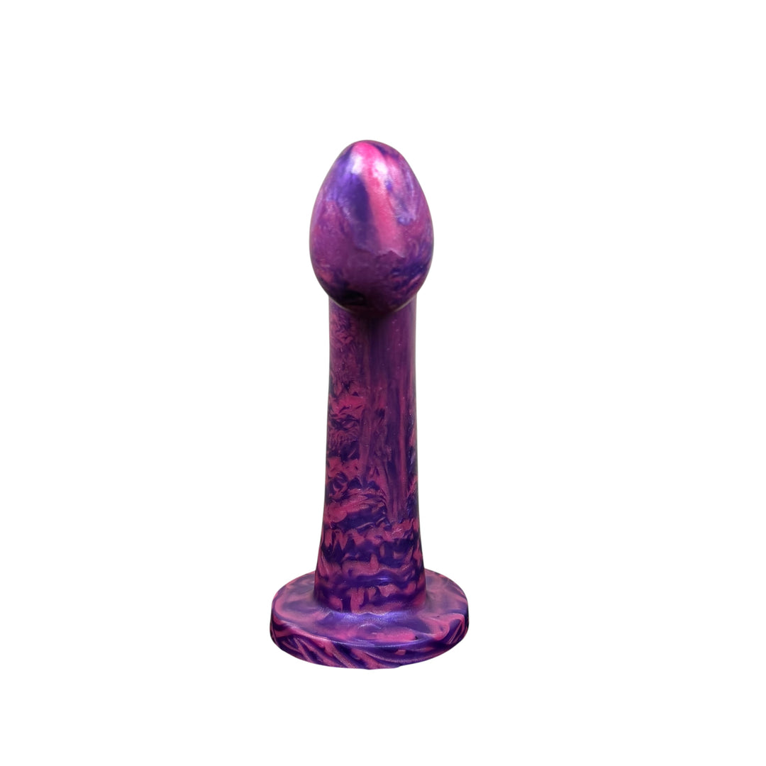 GR35 - Ambit 7.5" - Medium Firmness - Vibrating Base - Colour Pixie Cheeks & Godemiche Purple