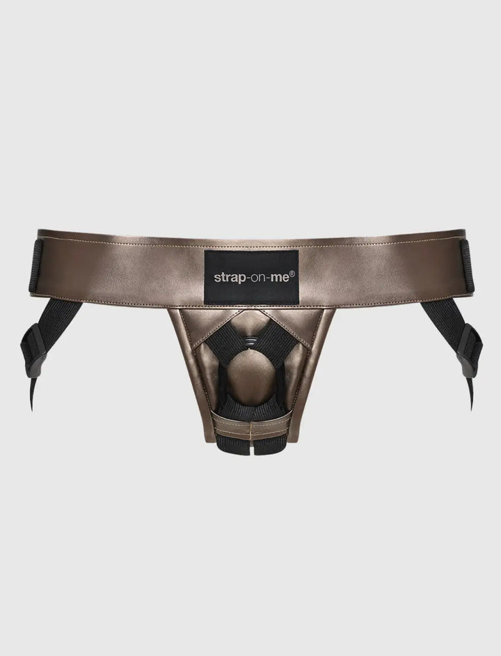Strap-On-Me Curious Faux Leather Harness - Bronze