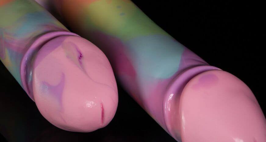 Godemiche Silicone Dildo Confused Rainbow Limited Edition Pastel