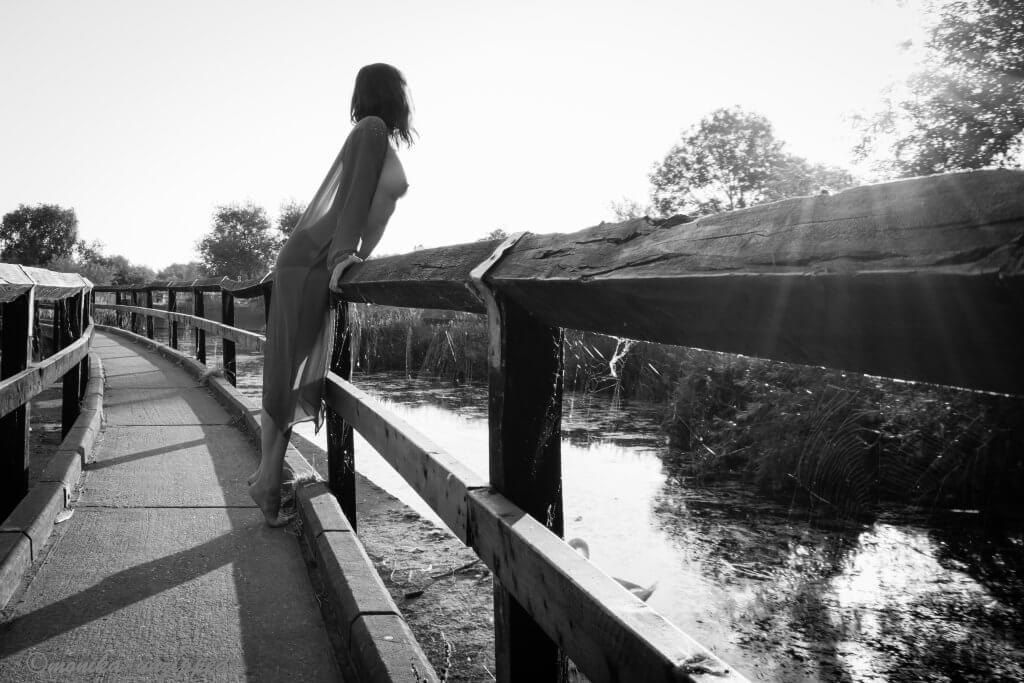 Monika on a bridge with a see through top Kiss of Life - Sinful Sunday