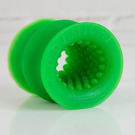 Godemiche SIlicone OffBeat Short Texture Green UV