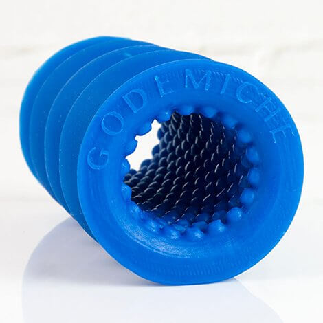 Godemiche SIlicone OffBeat Tall Texture Blue UV