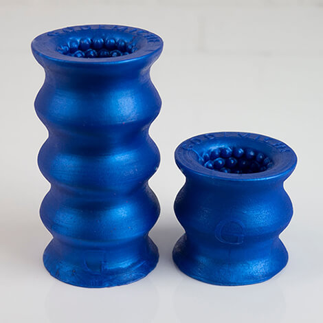 Godemiche Silicone OffBeat Two Sizes Blue Pearlescent