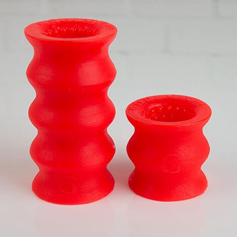 Godemiche SIlicone OffBeat Two Sizes Red UV