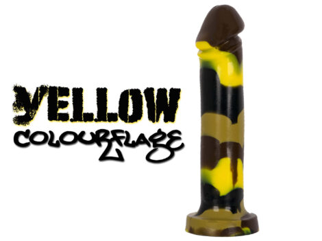 Godemiche Silicone Dildo Colourflage Yellow Adam