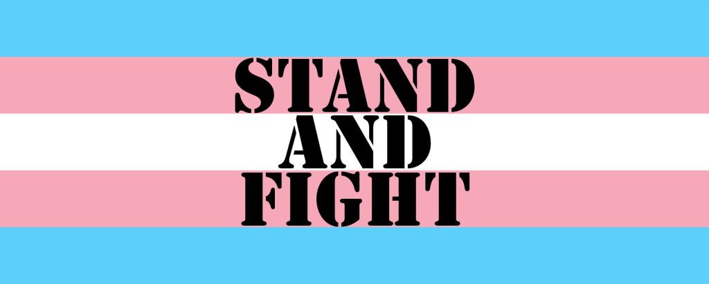 Transgender flag for stand and fight post