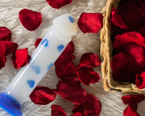 Goedmiche SIlicone Dildo Blue Love Hearts 2018 Unique Collection