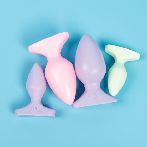 Butt plugs smaqll and large pastels