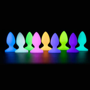 Godemiche silicone anal butt plugs Glow in the Dark Full Collection Plug B Large