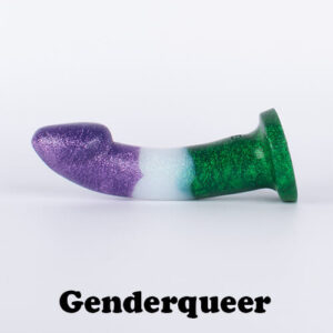 Godemiche silicone dildos Proud to support pride Genderqueer Glitter Ambit Side