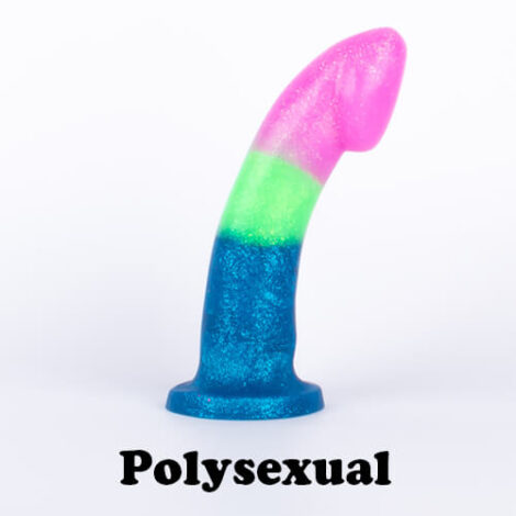 Godemiche silicone dildos Proud to support pride Polysexual Glitter Ambit Stood Up