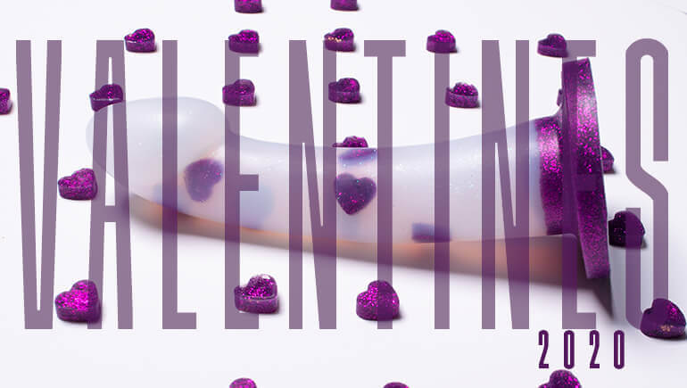 Valentines glitter dildo collection Godemiche sex ambit sex toy blog banner