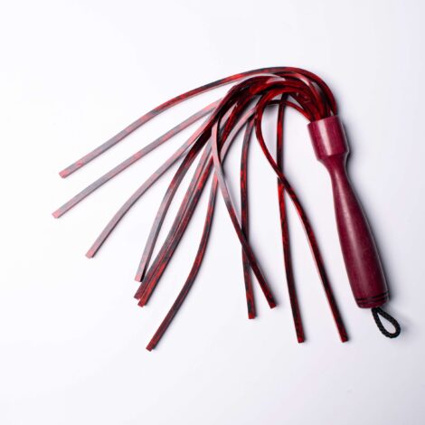 Black and Red Silicone Flogger in partnership with Jacks Floggers (1)