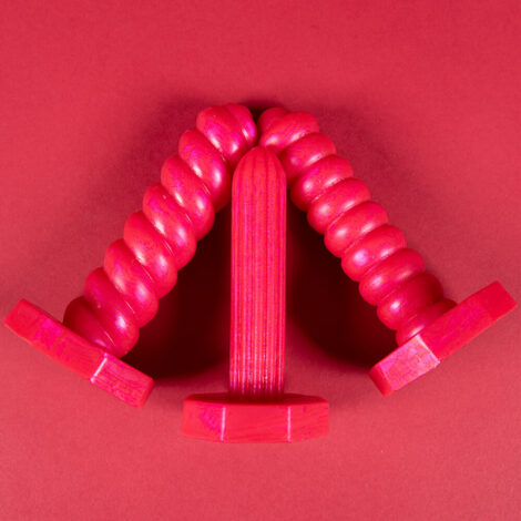 Soft Silicone Textured Dildo Pack Scarlet Absolem Skrue XI Flat Lay 1000x1000 Product Image