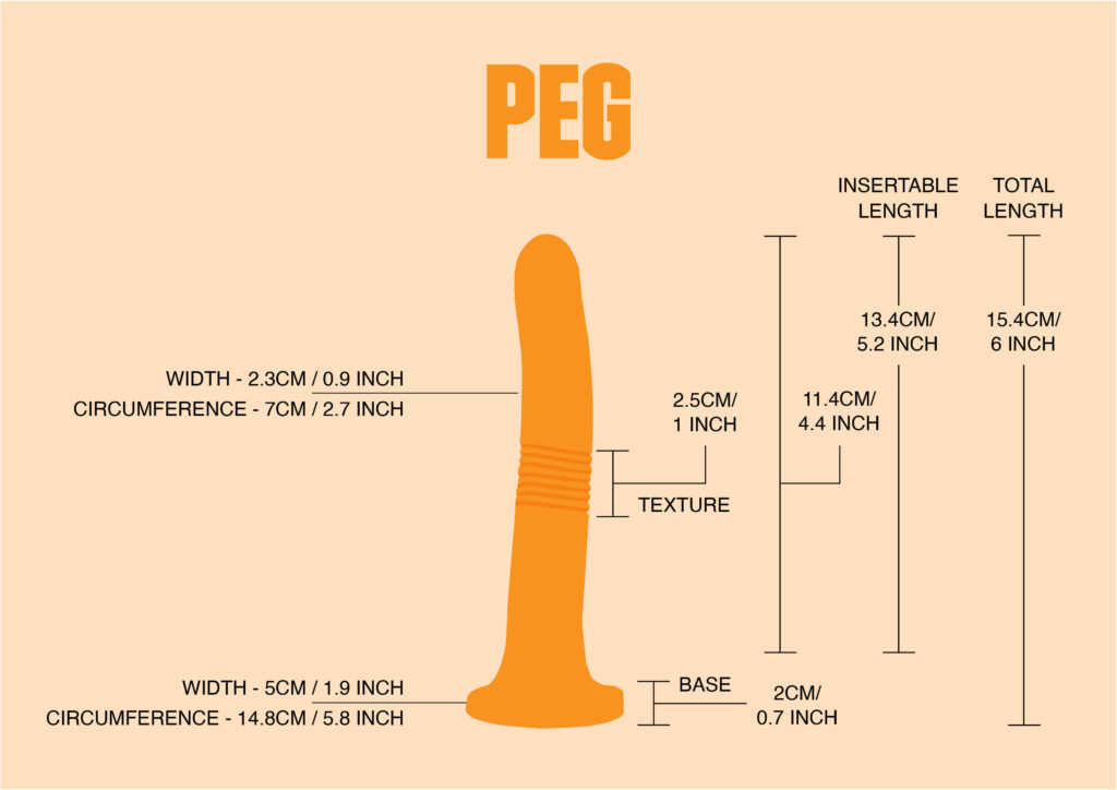 Godemiche peg-product-size