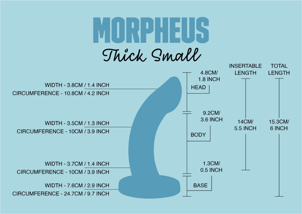 morpheus-thick-small-product-size Godemiche Silicone Dildo
