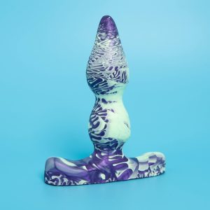 Apex Large Purple Pearl & Parras Green Godemiche Silicone Anal Butt Plug Sex Toy